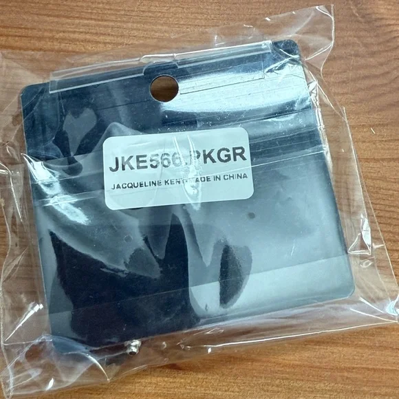 Jacquline Kent earrings - Frosted Watermelon hoops - Picture 4 of 5